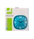 Reloj q connect de pared de plastico redondo 30 cm movimiento silencioso color azul