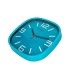 Reloj q connect de pared de plastico redondo 30 cm movimiento silencioso color azul