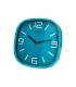 Reloj q connect de pared de plastico redondo 30 cm movimiento silencioso color azul