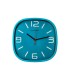 Reloj q connect de pared de plastico redondo 30 cm movimiento silencioso color azul