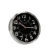 Reloj q connect de pared metalico redondo 25 cm movimiento silencioso color negro con esfera cromado