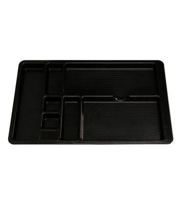 Bandeja organizadora q connect de cajones color negro 364x225x21 mm