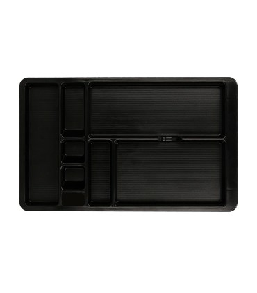 Bandeja organizadora q connect de cajones color negro 364x225x21 mm