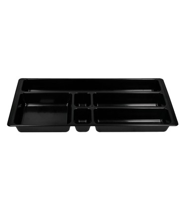 Bandeja organizadora q connect de cajones color negro 344x160x33 mm