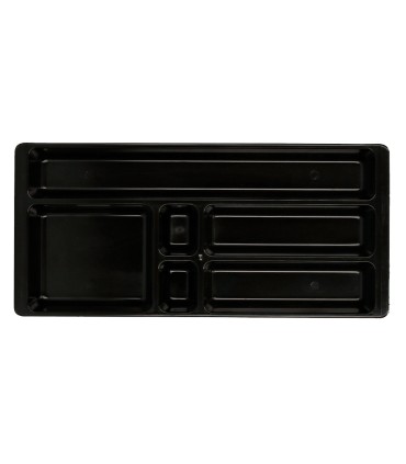 Bandeja organizadora q connect de cajones color negro 344x160x33 mm