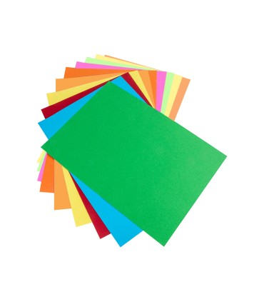 Bloc trabajos manuales liderpapel cartulina 240x315mm 10 hojas 5 colores neon 5 colores intensos