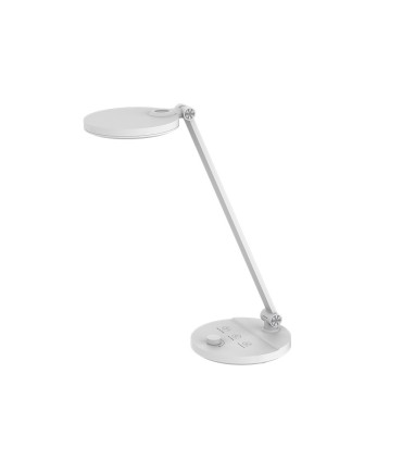 Lampara de oficina q connect sobremesa profesional abs 80 leds 7 w con interruptor color blanco