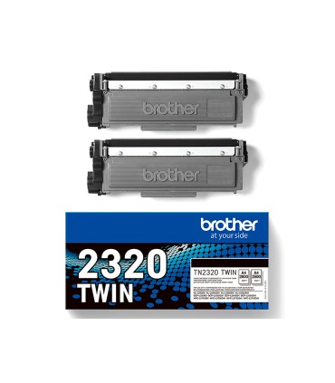 Toner brother tn 2320 dcpl2520dw 2540d mfcl2700dw 2720dw 2740dw negro 2600 paginas pack 2 unidades