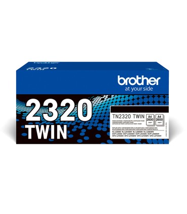 Toner brother tn 2320 dcpl2520dw 2540d mfcl2700dw 2720dw 2740dw negro 2600 paginas pack 2 unidades