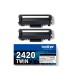 Toner brother tn2420twin para dcp l2510 2530 2550 hl l2375 negro 3000 paginas pack 2 unidades