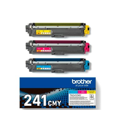 Toner brother tn241cmy hl3140 3170 3150 dcp9020 mfc9140 9330 9340 cian magenta yellow 1500 paginas