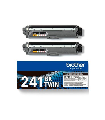 Toner brother tn241bktwin hl3140 3170 3150 dcp9020 mfc9140 9330 9340 negro 2500 paginas pack