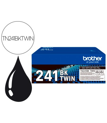 Toner brother tn241bktwin hl3140 3170 3150 dcp9020 mfc9140 9330 9340 negro 2500 paginas pack