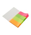 Banderitas separadoras 20x50 mm fluorescente pack de 4 con 20 hojas