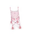 Silla pequeña de paseo para muñecas carlota color rosa 550x270x410 mm