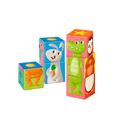 Puzle goula cubos de carton apilables matchmix 6 piezas