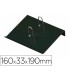 Portacalendario plastico faibo para bloc bufete 100 reciclable color negro 160x33x190 mm