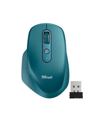 Raton trust ozaa optico inalambrico 2400dpi 6 botones usb 20 azul