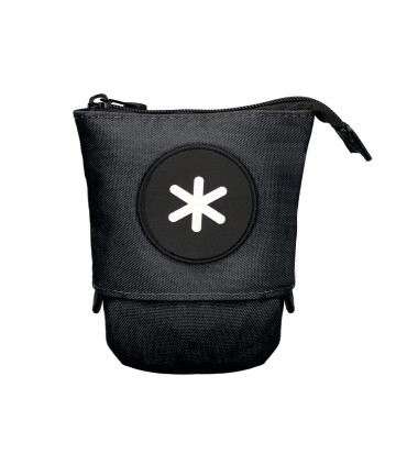 Bolso escolar portatodo antartik cubilete color negro 190x60x80 mm