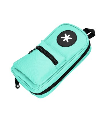 Bolso escolar portatodo antartik forma de mochila con bolsillo y 4 departamentos color menta 230x50x120 mm