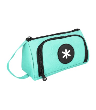 Bolso escolar portatodo antartik con bolsillo delantero desplegable color menta 110x85x200 mm