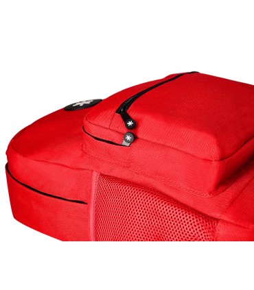 Cartera antartik mochila con asa y bolsillo frontal concremallera color rojo 320x140x430 mm