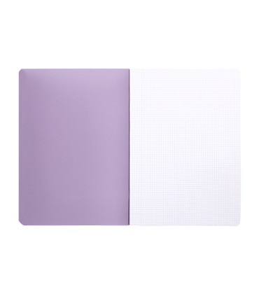 Libreta liderpapel 360 tapa de plastico a5 48 hojas 90g m2 cuadro 5 mm con doble margen colores pastel