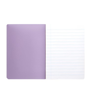 Libreta liderpapel 360 tapa de plastico a5 48 hojas 90g m2 horizontal con doble margen colores pastel