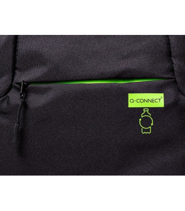 Mochila para portatil q connect 156 negra con asa 2 bolsillos exteriores 320x430x140 mm