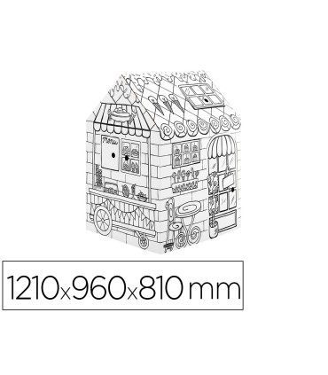 Casa de juego bankers box playhouse pasteleria para pintar fabricada en carton reciclado 1210x960x810 mm