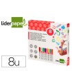 Rotulador liderpapel tiza liquida punta redonda trazo 6 mm caja de 8 unidades colores surtidos