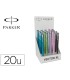 Pluma parker vector xl plumin f expositor de 20 unidades colores surtidos