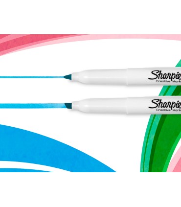 Rotulador sharpie permanente s note punta biselada trazo 12 387 mm blister 20 unidades colores surtidos