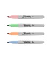 Rotulador sharpie permanente fino blister 4 unidades colores pastel surtidos