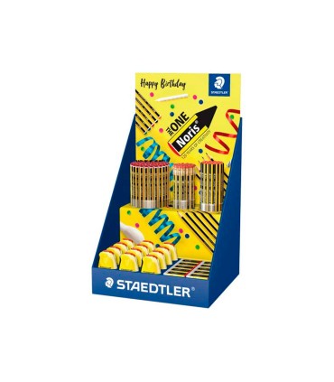 Expositor sobremesa staedtler noris 120 diseno feliz aniversario 152 unidades surtidas 383x382x250 mm