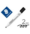 Rotulador staedtler lumocolor 351 para pizarra blanca punta redonda 2 mm recargable color negro