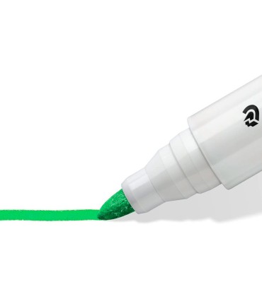 Rotulador staedtler lumocolor 351 para pizarra blanca punta redonda 2 mm recargable color verde claro