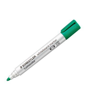 Rotulador staedtler lumocolor 351 para pizarra blanca punta redonda 2 mm recargable color verde claro