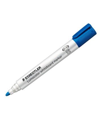 Rotulador staedtler lumocolor 351 para pizarra blanca punta redonda 2 mm recargable color azul