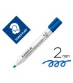 Rotulador staedtler lumocolor 351 para pizarra blanca punta redonda 2 mm recargable color azul