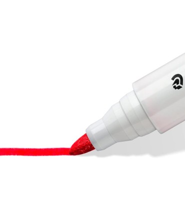 Rotulador staedtler lumocolor 351 para pizarra blanca punta redonda 2 mm recargable color rojo