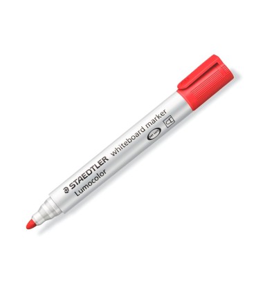 Rotulador staedtler lumocolor 351 para pizarra blanca punta redonda 2 mm recargable color rojo