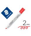 Rotulador staedtler lumocolor 351 para pizarra blanca punta redonda 2 mm recargable color rojo