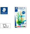 Lapices de colores staedtler acuarelables caja metal de 12 unidades colores surtidos