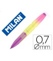 Portaminas milan compact sunset 0,7 mm con goma de borrar colores surtidos