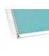 Cuaderno espiral liderpapel a5 micro antartik tapa forrada120h 100 gr horizontal 5 banda6 taladros color menta