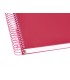 Cuaderno espiral liderpapel a5 micro antartik tapa forrada120h 90 gr cuadro 5mm 5 bandas6 taladros color frambuesa