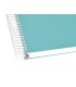 Cuaderno espiral liderpapel a4 micro antartik tapa forrada 120h 100 gr liso 5 bandas 4 taladros color menta