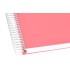 Cuaderno espiral liderpapel a4 micro antartik tapa forrada 120h 100 gr liso 5 bandas 4 taladros color coral