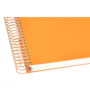 Cuaderno espiral liderpapel a4 micro antartik tapa forrada120h 100 gr horizontal 5 banda4 taladros color mostaza